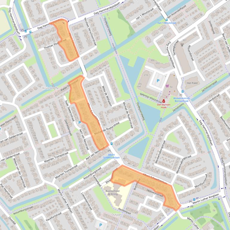 Kaart van postcodegebied 3223WE.