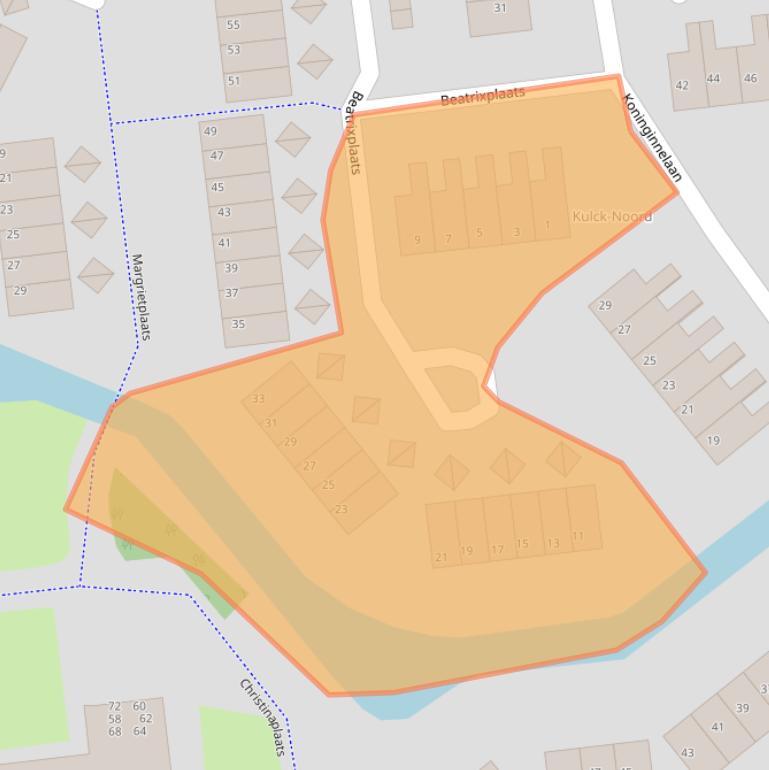 Kaart van postcodegebied 3223XA.