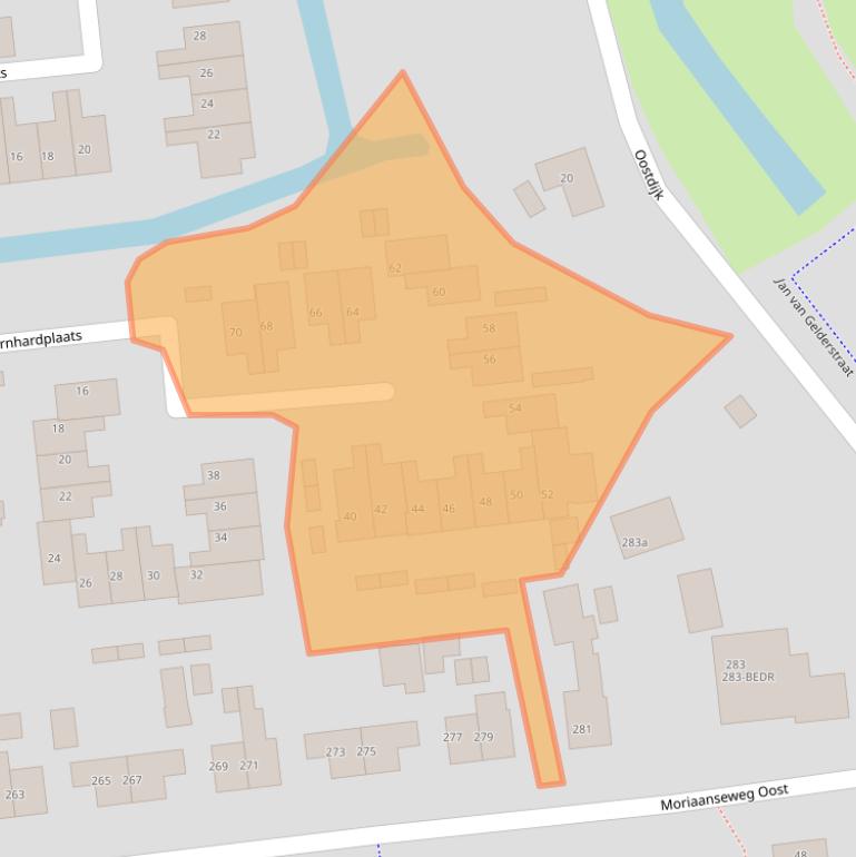 Kaart van postcodegebied 3223XD.