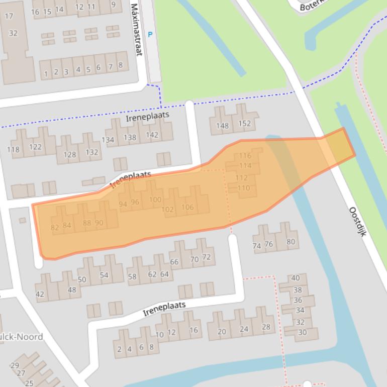 Kaart van postcodegebied 3223XK.