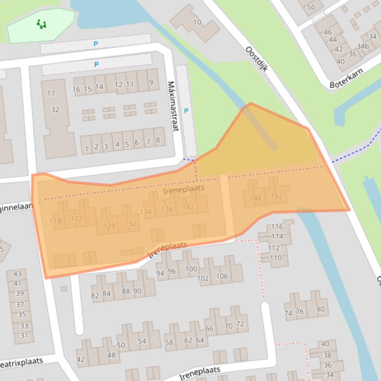 Kaart van postcodegebied 3223XL.