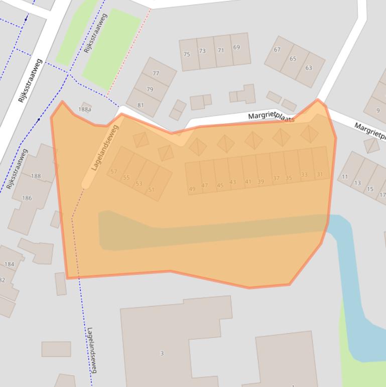 Kaart van postcodegebied 3223XR.