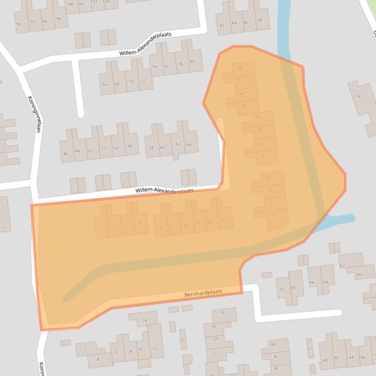 Kaart van postcodegebied 3223XV.