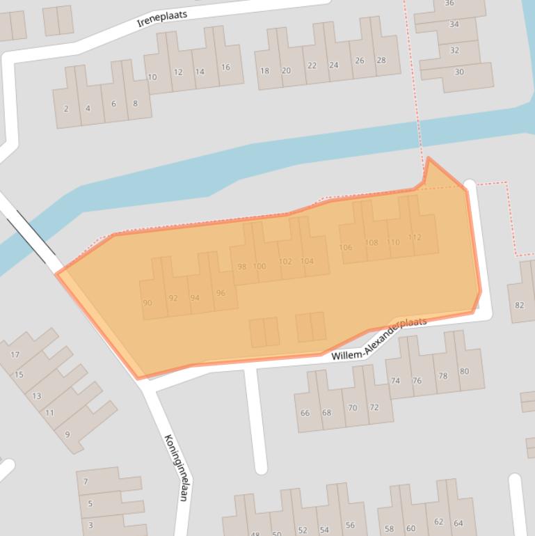 Kaart van postcodegebied 3223XX.