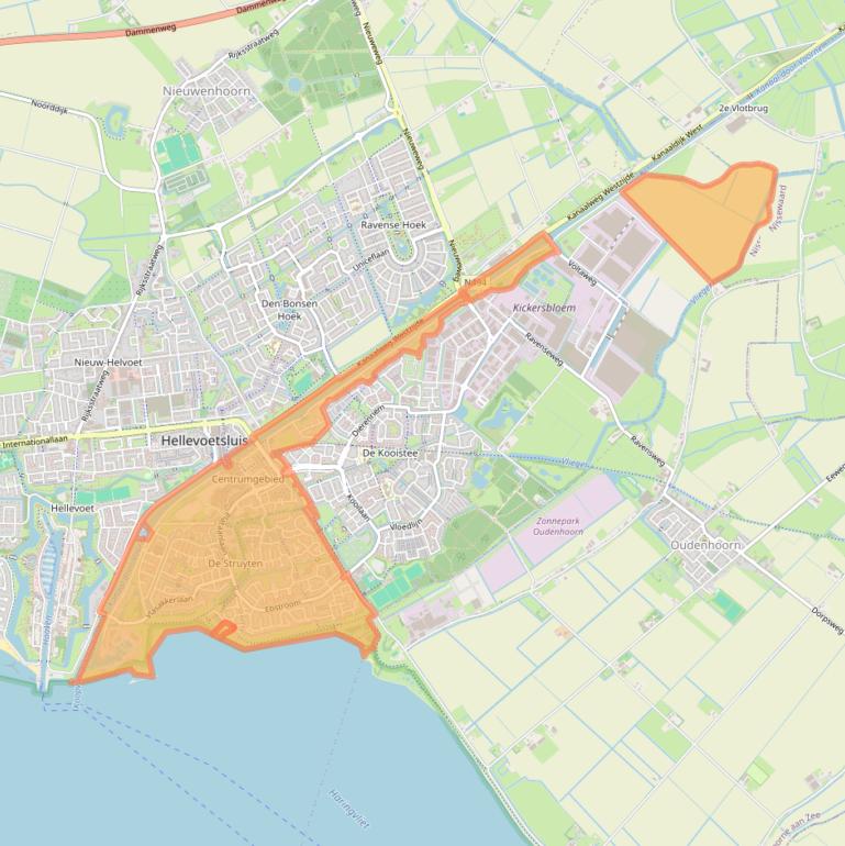 Kaart van postcodegebied 3224.