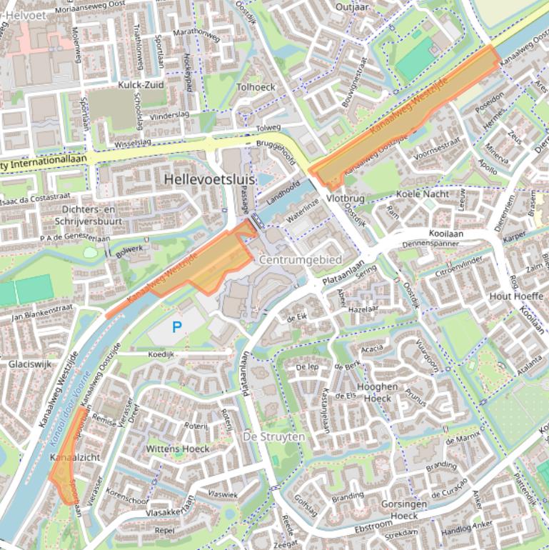 Kaart van postcodegebied 3224AC.