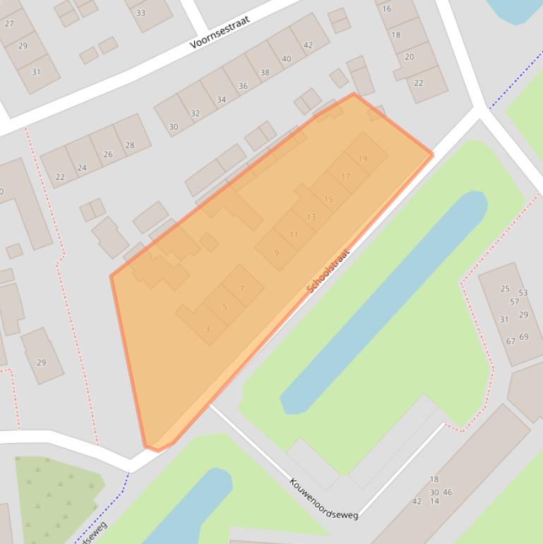 Kaart van postcodegebied 3224AG.