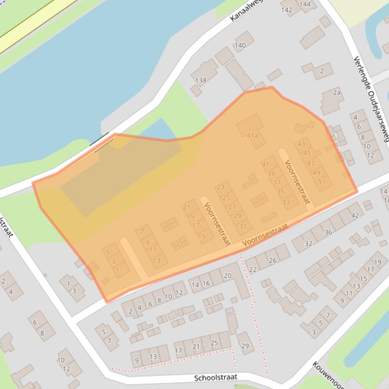 Kaart van postcodegebied 3224AR.