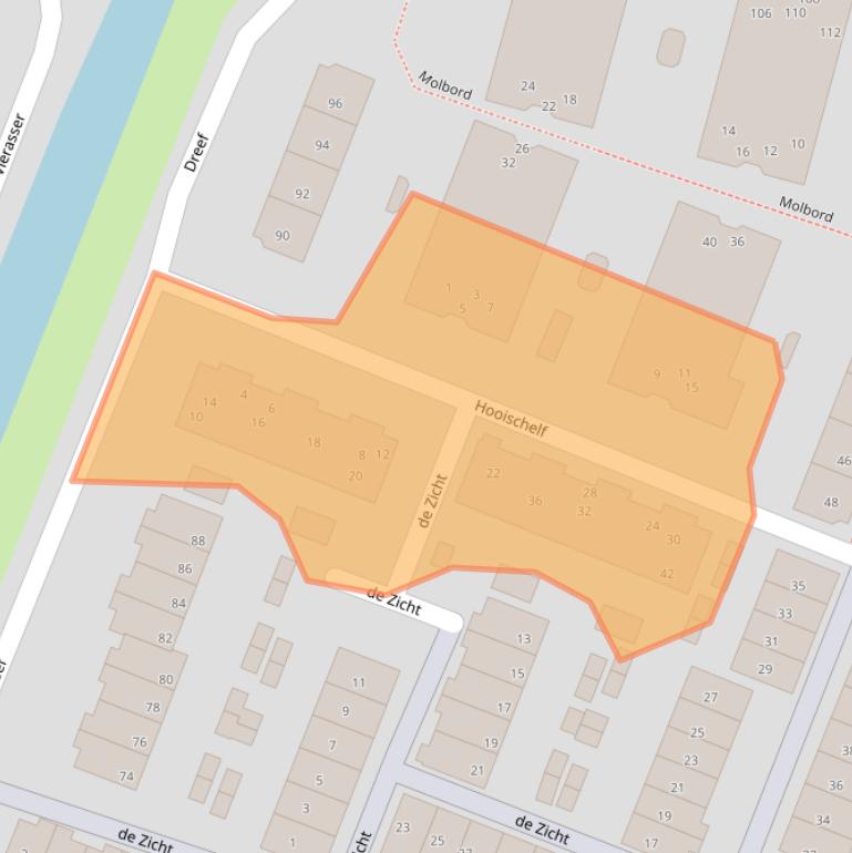 Kaart van postcodegebied 3224BV.