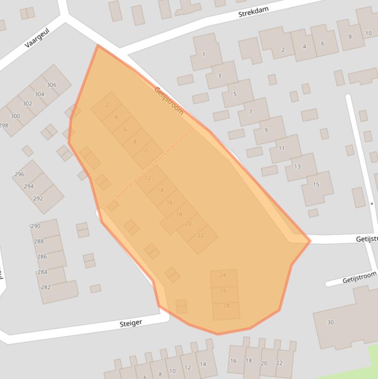 Kaart van postcodegebied 3224CJ.