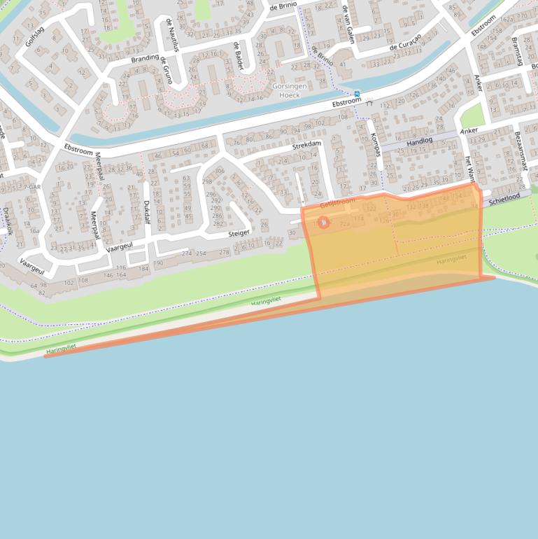 Kaart van postcodegebied 3224CL.