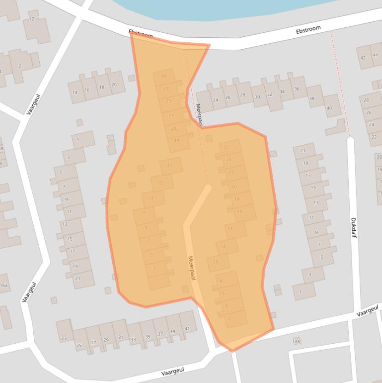 Kaart van postcodegebied 3224CN.