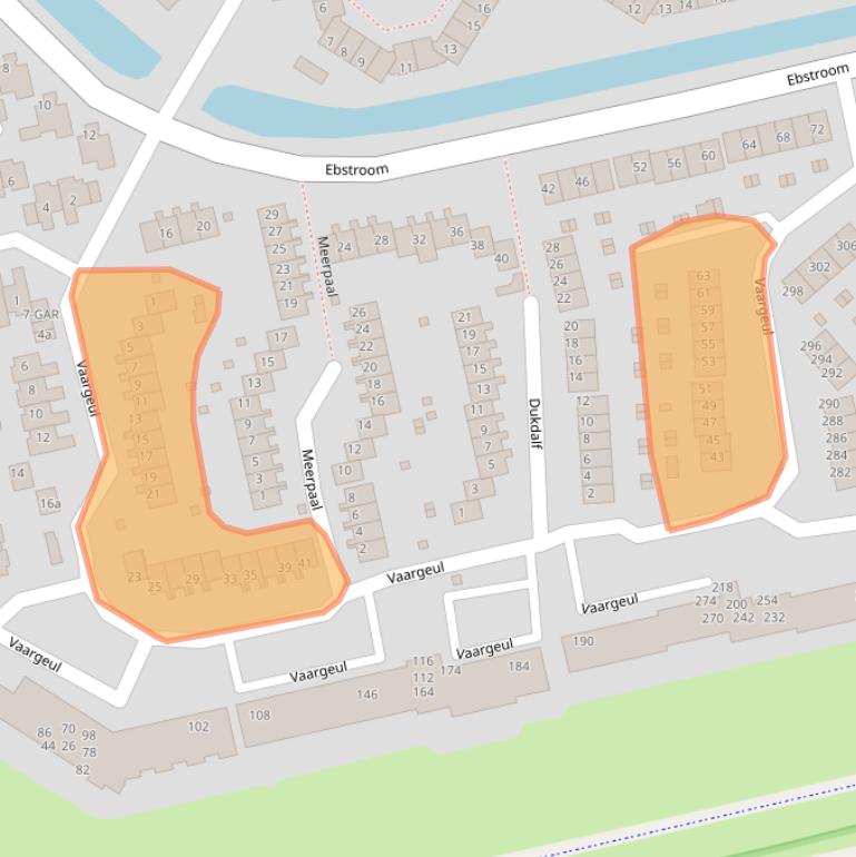 Kaart van postcodegebied 3224CS.