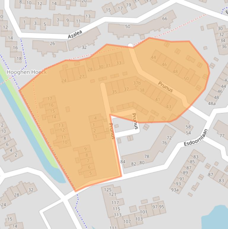 Kaart van postcodegebied 3224EE.