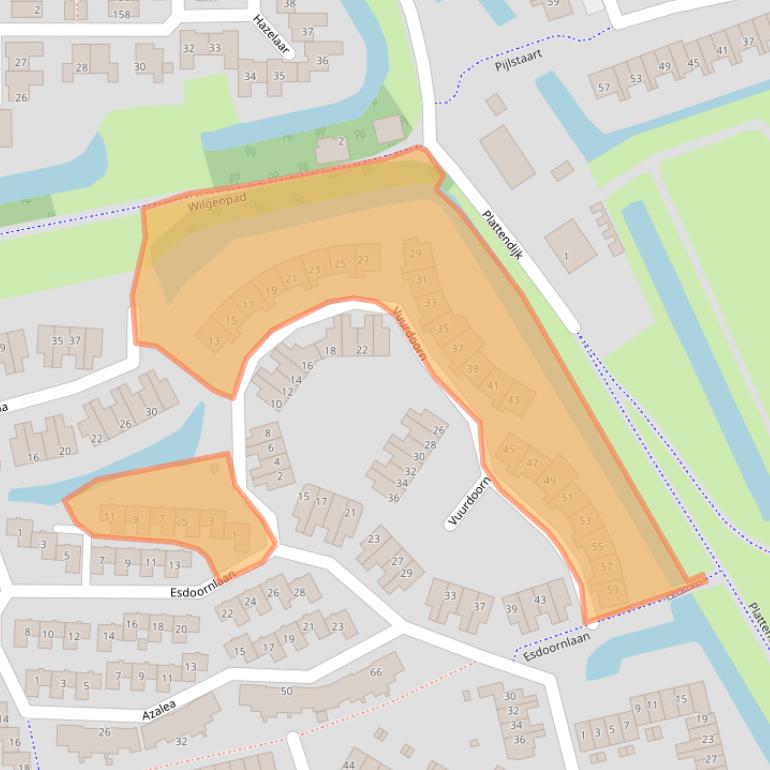 Kaart van postcodegebied 3224EG.