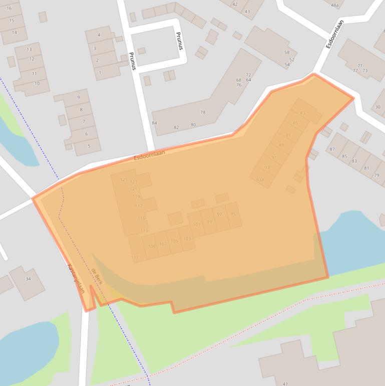 Kaart van postcodegebied 3224EL.