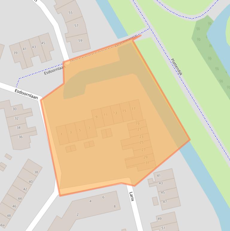 Kaart van postcodegebied 3224EP.