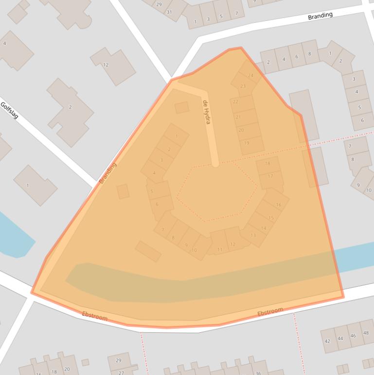 Kaart van postcodegebied 3224GL.