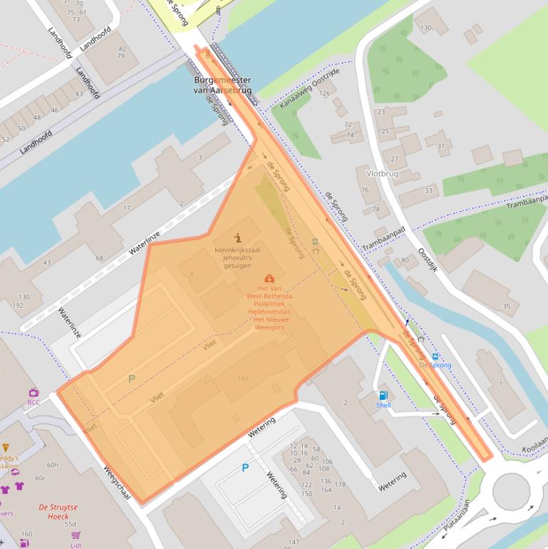 Kaart van postcodegebied 3224HE.