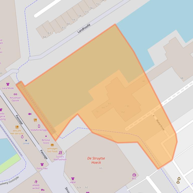 Kaart van postcodegebied 3224HJ.