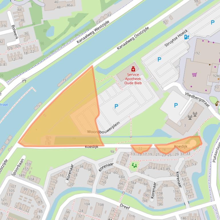 Kaart van postcodegebied 3224LD.