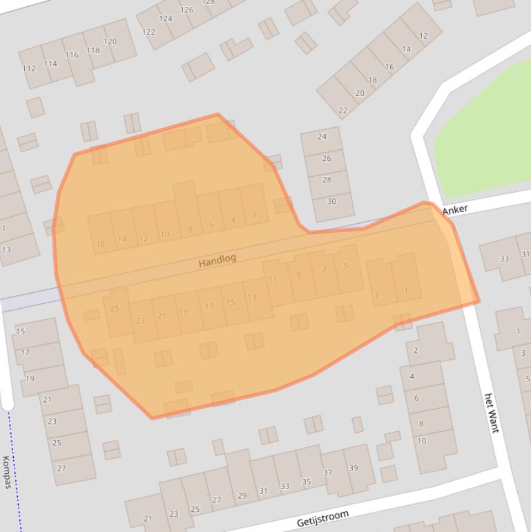 Kaart van postcodegebied 3224PG.