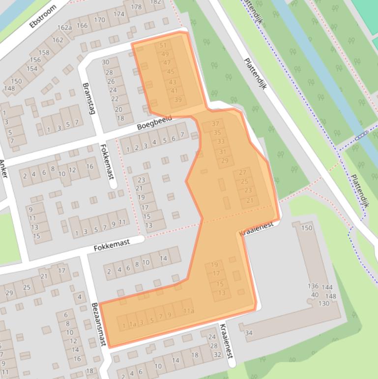 Kaart van postcodegebied 3224PK.