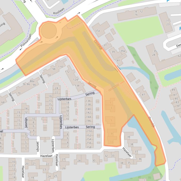 Kaart van postcodegebied 3224RE.