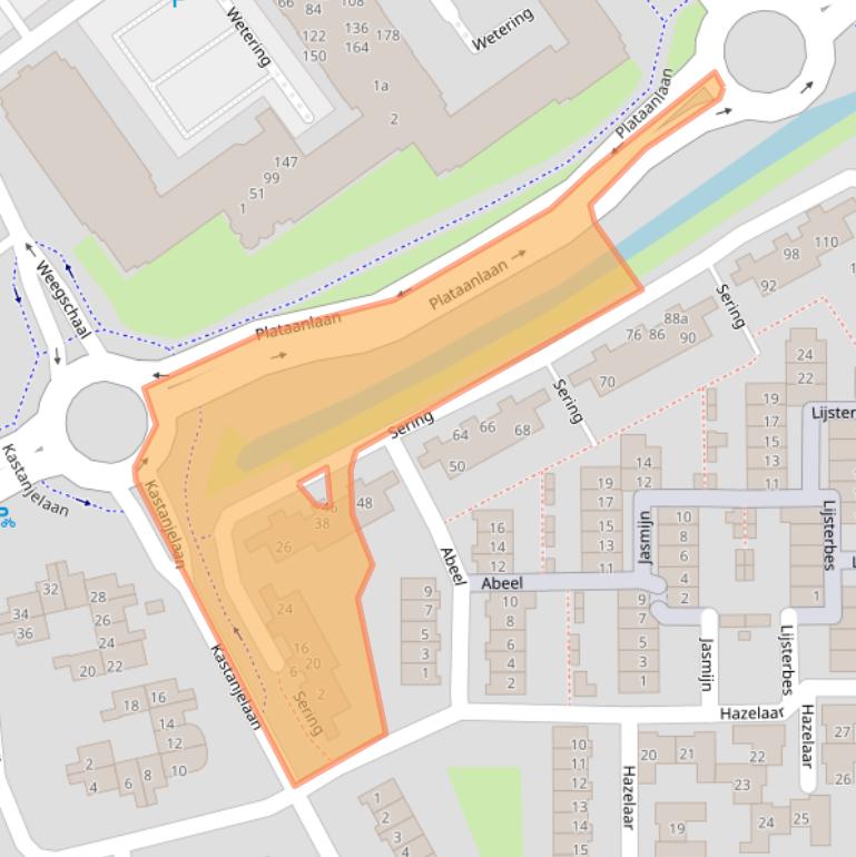 Kaart van postcodegebied 3224RG.