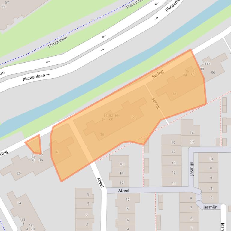 Kaart van postcodegebied 3224RH.