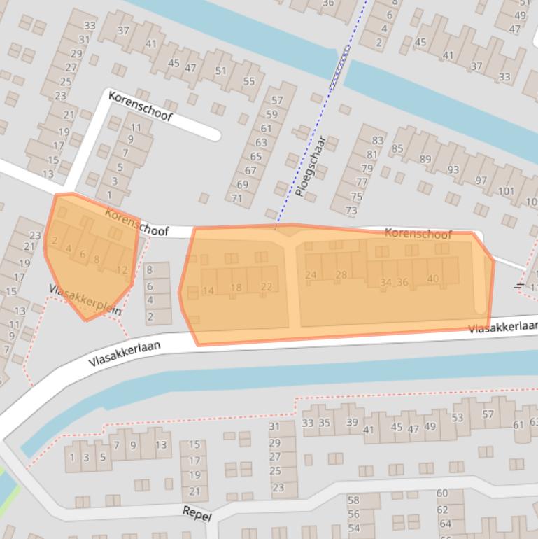 Kaart van postcodegebied 3224VC.