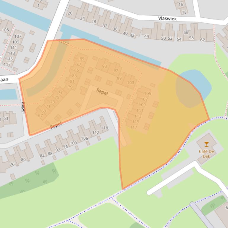 Kaart van postcodegebied 3224VE.