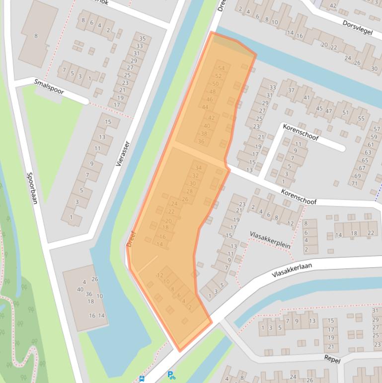 Kaart van postcodegebied 3224XA.