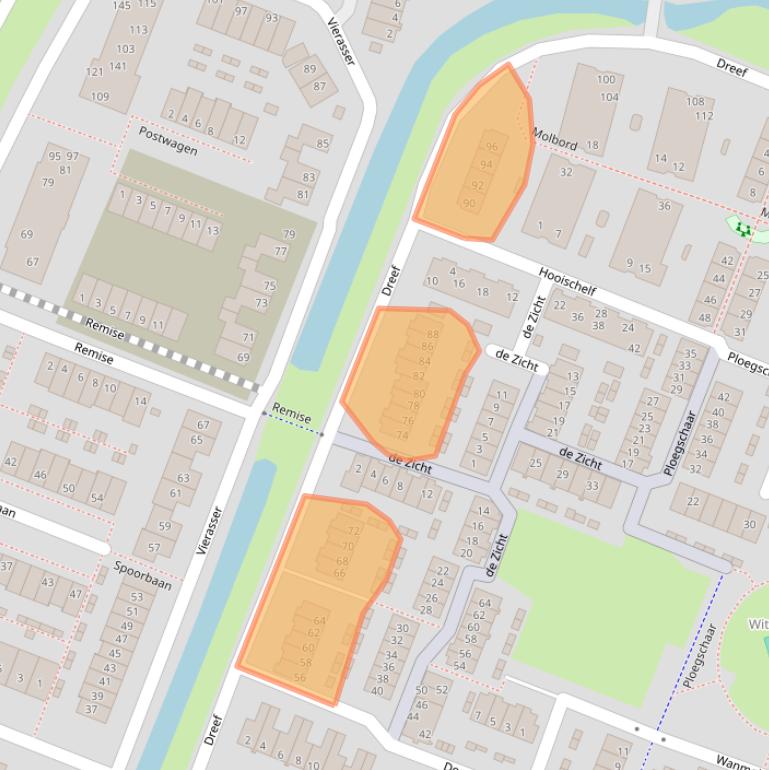 Kaart van postcodegebied 3224XB.