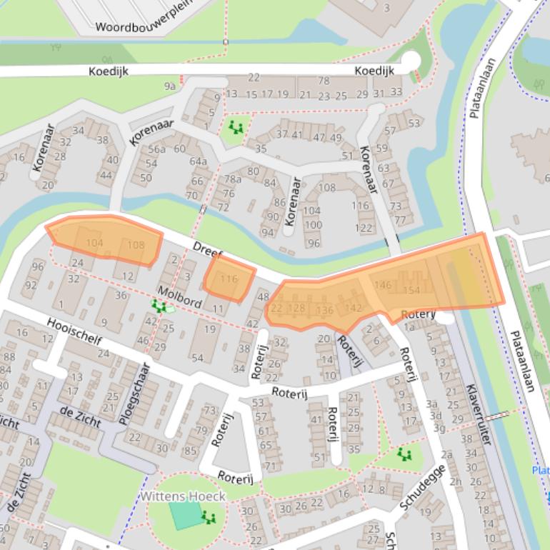 Kaart van postcodegebied 3224XC.