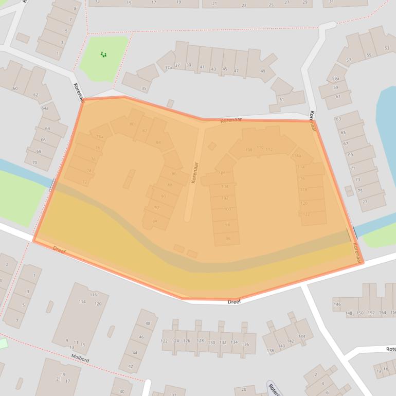 Kaart van postcodegebied 3224XG.