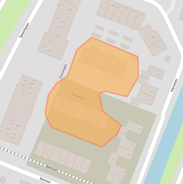 Kaart van postcodegebied 3224XT.