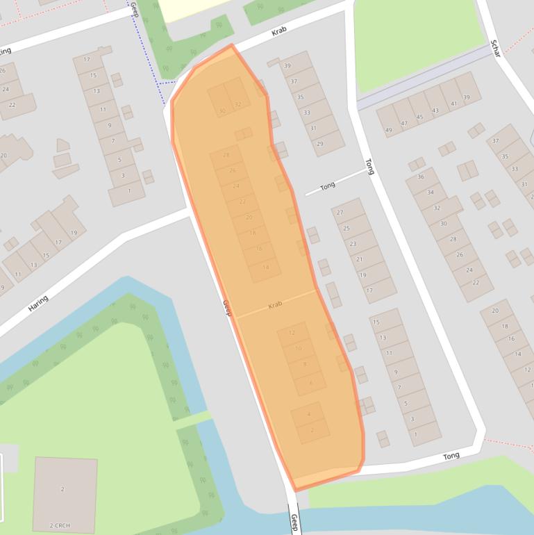 Kaart van postcodegebied 3225AA.