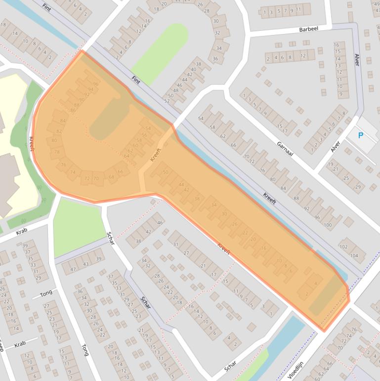 Kaart van postcodegebied 3225AB.