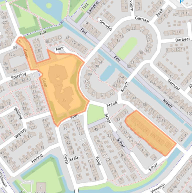 Kaart van postcodegebied 3225AC.