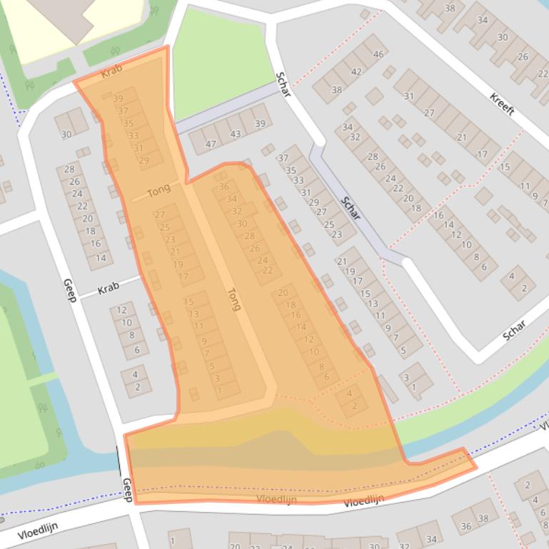 Kaart van postcodegebied 3225AE.
