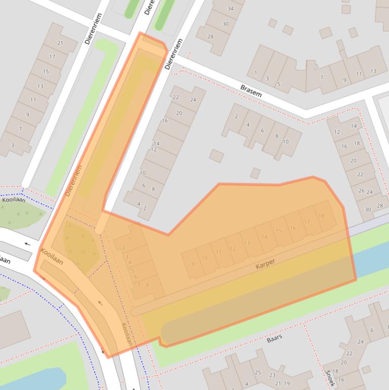 Kaart van postcodegebied 3225AH.