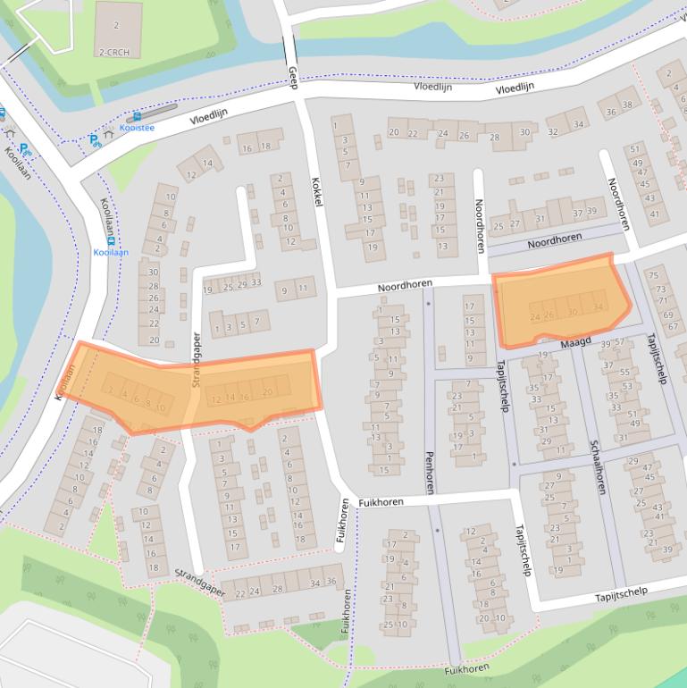 Kaart van postcodegebied 3225BK.