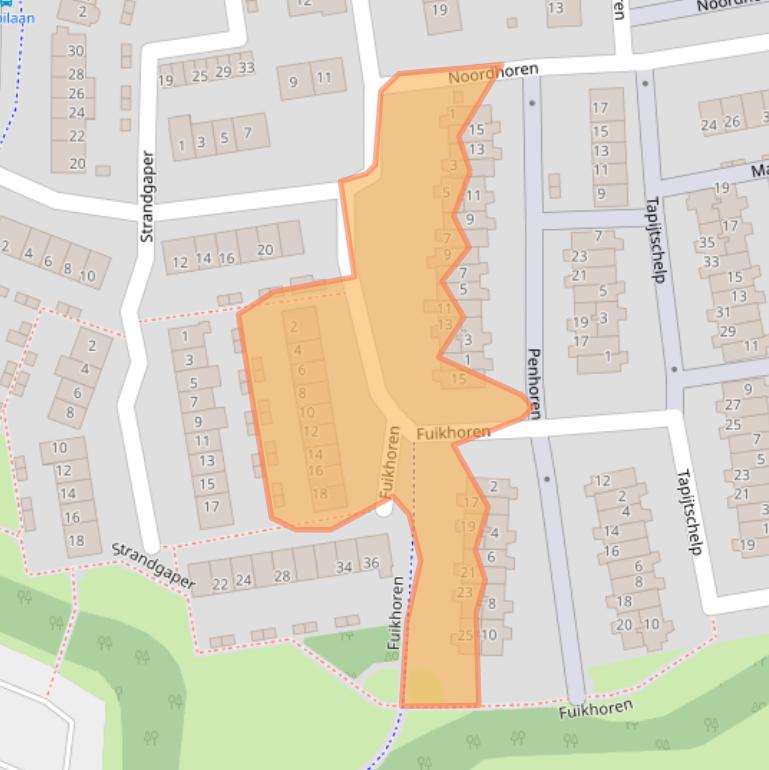 Kaart van postcodegebied 3225BN.