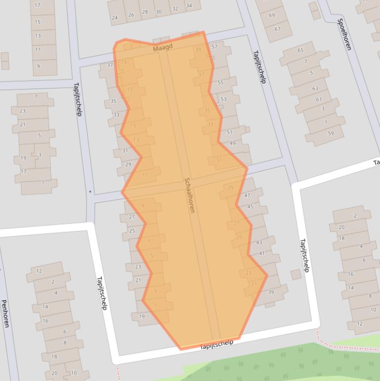 Kaart van postcodegebied 3225BP.