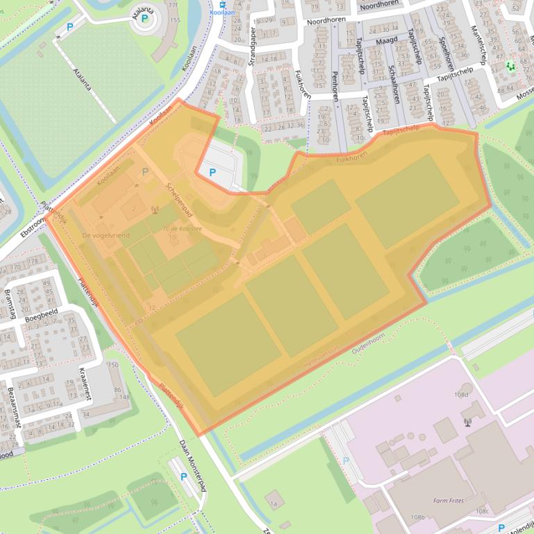 Kaart van postcodegebied 3225BZ.