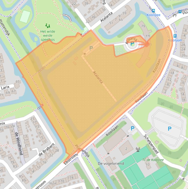 Kaart van postcodegebied 3225CL.