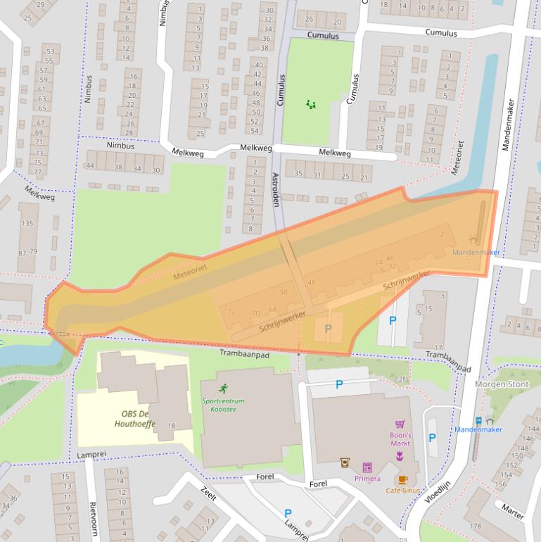 Kaart van postcodegebied 3225GE.