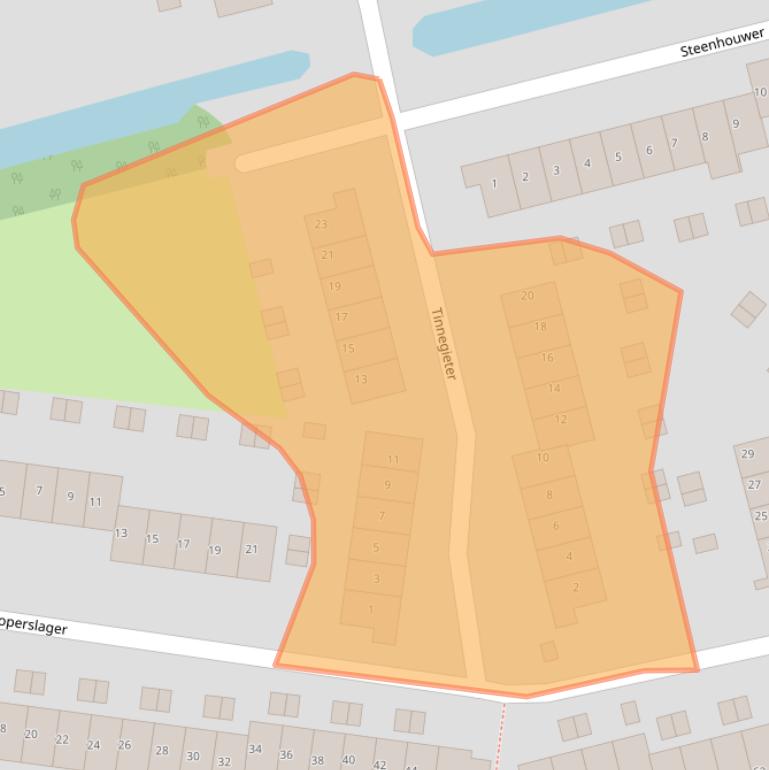 Kaart van postcodegebied 3225GJ.