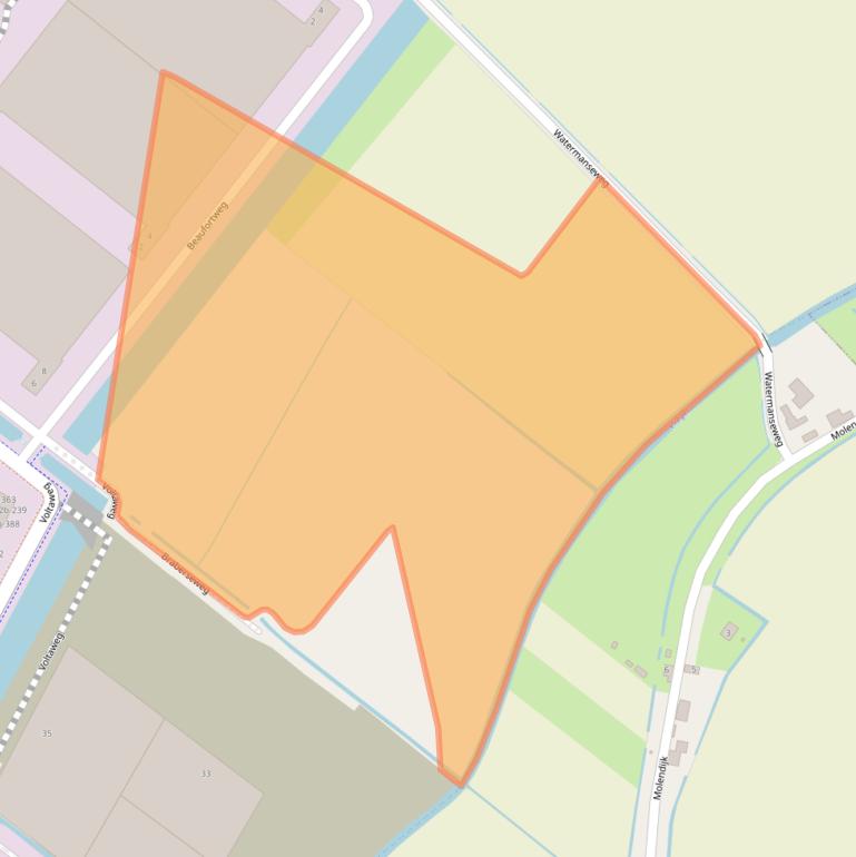 Kaart van postcodegebied 3225KC.